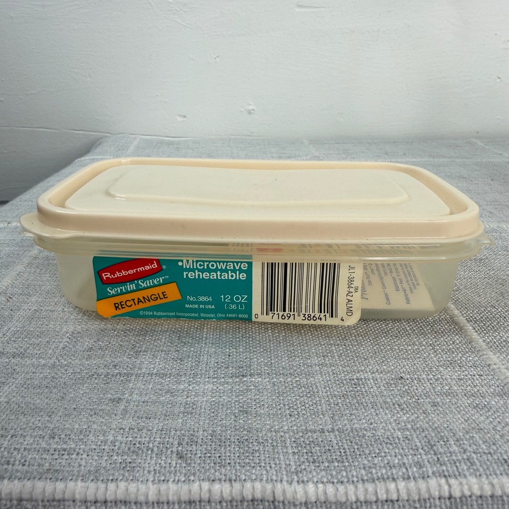 VTG Rubbermaid Servin Saver Microwavable 12 Oz Rectangle Container 10 90s NEW